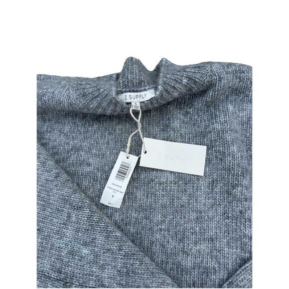 Z Supply Womens Desmond Sweater Heather Gray Mock Neck SOLD OUT NWT $89 SMALL - Picture 5 of 7